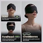 Sleep Mask for Men Women - Eye Masks for Sleep, 100% Blackout Eye Covers for Sleeping, Eye Mask for Lash Extensions, 3D Zero Eye Pressure Travel Eye Mask Blindfold for Side Sleeper - Image 2