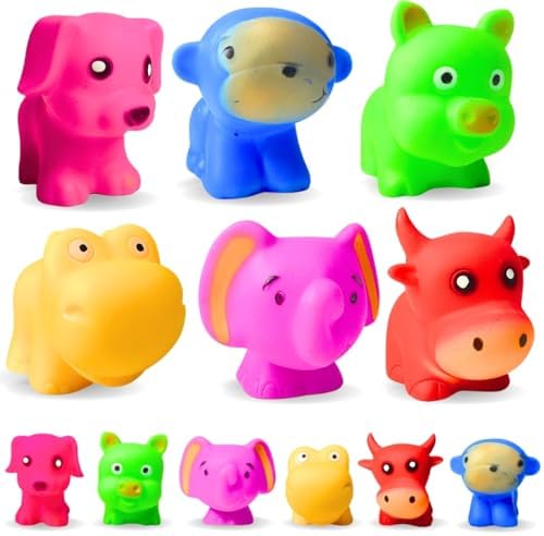 Bichinhos De Vinil Brinquedo De Banho Do Bebê Kit 12 Peças