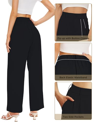 Buauty Wide Leg Dress Pants High Waisted Business Work Casual Pants Suit Long Straight Trousers Dressy Outfits Slacks2