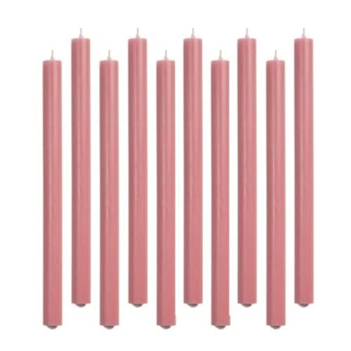 Bougies à tige rose poudré pour illuminer vos tables de fête