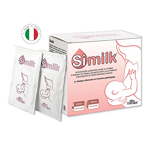 SIMILK | Integratore Allattamento | A Base di Vitamine e Minerali con aggiunta di Galega, Cardo Mariano e Calcio | Specifico per la mamma che allatta | 30 Bustine | 1 confezione