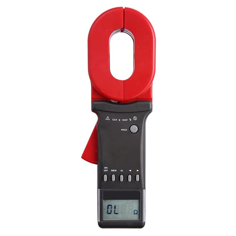 Clamp Earth Resistance Tester Ground Resistance Clamp Meter Measurement with Resistance Range 0.010Ω to 1200Ω Resistance Resolution 0.001Ω