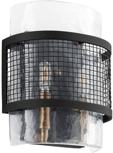Cyan Design 11116 Panorama Wall Sconce, 2-Light 120 Total Watts, Noir/Aged Brass