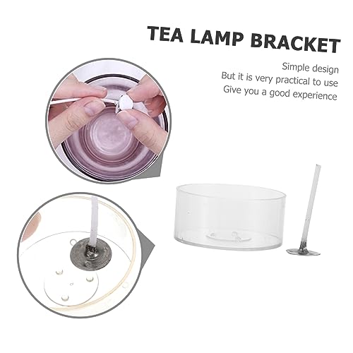 Kit para hacer velas con mechas y porta vela plástico redondo miniatura 2