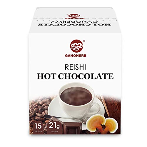 GANOHERB Gourmet Reishi Mushroom Mocha Chocolate Flavored Ground Coffee ,Real Cocoa Mixed