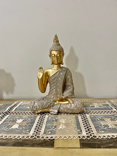 Estatua Buda Dorado Profundo 13 Pulgadas miniatura 4