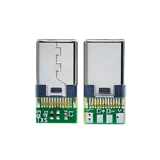 Image of USB 3.1 Type-C 4 PIN Solder Type Male Connector Breakout Board Fully Tested (Pack of 5)