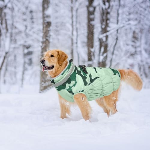 Image of Lelepet Warm Dog Winter Coat Dog Coats for Small Dogs Waterproof Dogs Jacket with Harness Built in Reflective Cold Weather Coats Windproof Zip-Up Winter Fleece Vest Snowsuit Chihuahua XS