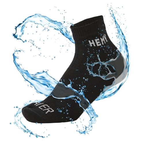 Calcetines deportivos unisex de alto rendimiento impermeables para todo tipo de clima - Negro, Tobillo - Negro, S