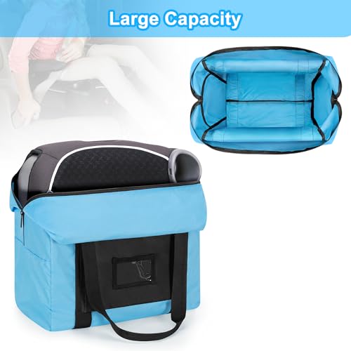 Image of Teamoy Infant Booster Seat Travel Bag for Airplane, Blue | Booster Seat Bags with Handle, Compatible with Most Standard Boosters