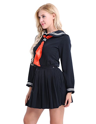 Fantasia de cosplay de marinheiro japonês CHICTRY vestido uniforme feminino sexy de uniforme escolar