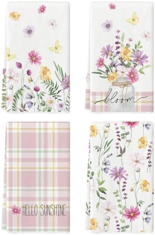 Nanstone Spring Summer Kitchen Towels 17x28 Inch,Pink And - View #12