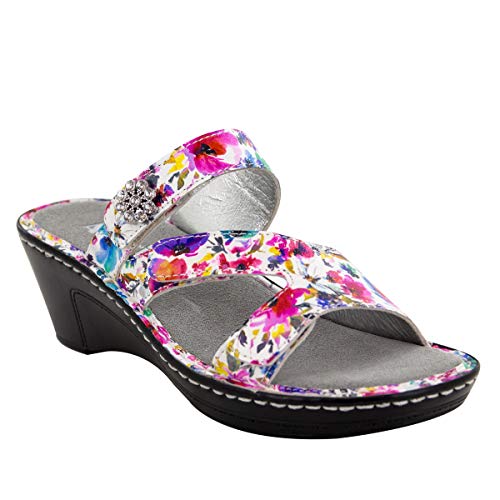 Alegria By Pg Lite Womens Loti Perennial Leather Wedge Sandal 7-7.5 M Us #TOP24