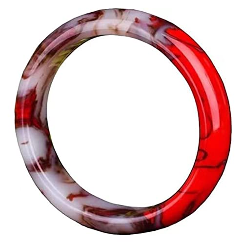 Bracelet jonc en jade rouge naturel : cadeau idéal style chinois pour maman