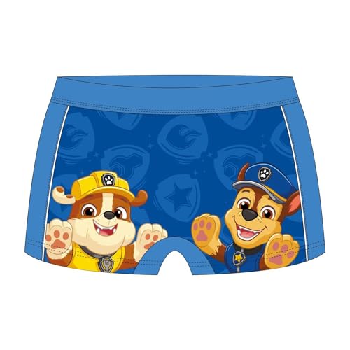 Boxer Baño Paw Patrol Niños - Bañador Patrulla Canina Playa, Piscina, Secado Rápido y Resistente al Cloro, Natación con Cordón Ajustable y Bolsillos