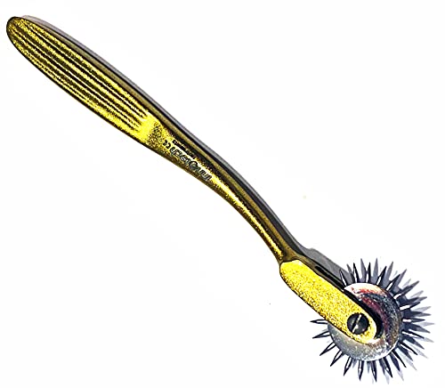 Nadelrad, Nervenrad, Zackenrad nach Wartenberg für Sensibilitätstest, Neurologisches pinwheel Neurotest Rostfrei 17 cm 1 rad, Gold