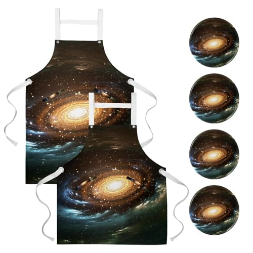 Tablier de serveuse pour restaurant et bistrot au motif étoiles
