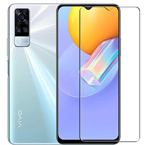 COVERS ECLAT MOBITECH LLP Tempered Glass/Screen Protector/Guard for Vivo Y31 / Y51 / Y51A / Y53s (Clear Transparent) Full Screen Coverage (except Edges)
