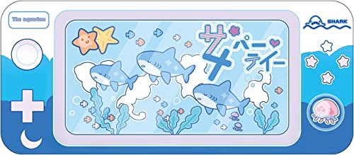 GeekShare Cute Shark Party Mauspad - Große rutschfeste Gummiunterlage Schreibtischunterlage für Tastatur und Maus, perfekt für Gaming, Schreiben oder Arbeit im Home Office Cover