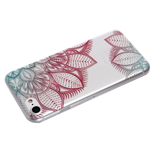 IPhone 7 Cover, YIGA Rozen Foglie Silicone Morbido...