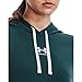 Under Armour Womens Rival Terry Hoodie, (716) Tourmaline Teal / / White, X-Small