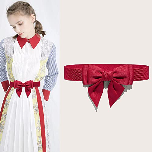 Women's Slim Cotton Bow Tie Waist Belt Full-Elastic Simple Elegant Girdle for Dresses3