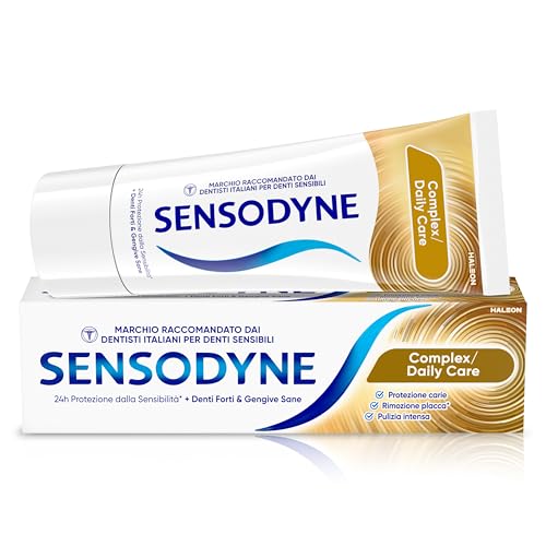 Sensodyne Dentifricio Complex Denti sensibili, Aiuta a controllare la formazione della placca per Denti Forti, 75ml