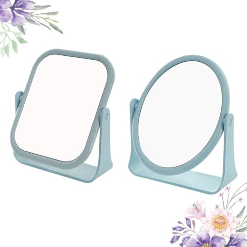 Set de 2 espejos para maquillaje Beaupretty azul miniatura 5