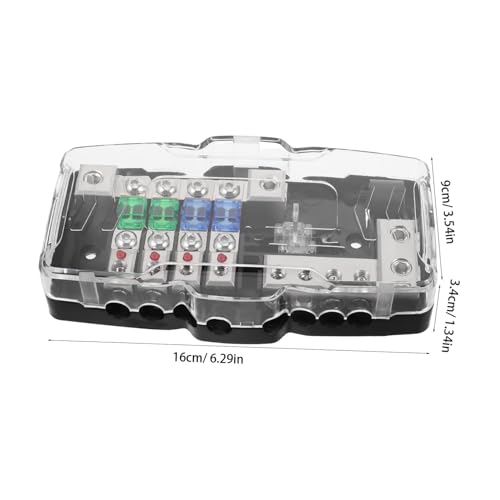Caja de distribución de 4 vías Zerodeko y portafusibles de plástico para audio de coche 2