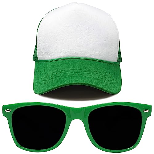 Image of Funky Junque Foam Trucker Hat, Trucker Hats for Women & Men - Blank Adjustable Snapback Mesh Back Baseball Cap