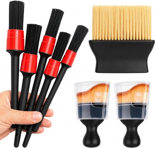Image of Car Interior Dust Sweeping Soft Brush,Detailing Brush Set for Interior Exterior,Cleaning Dusting for Auto Dashboard,Vents,Computer,Leather