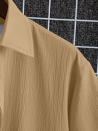 Image of ROYALICA Regular Fit Mens seer Shirt Beige XL