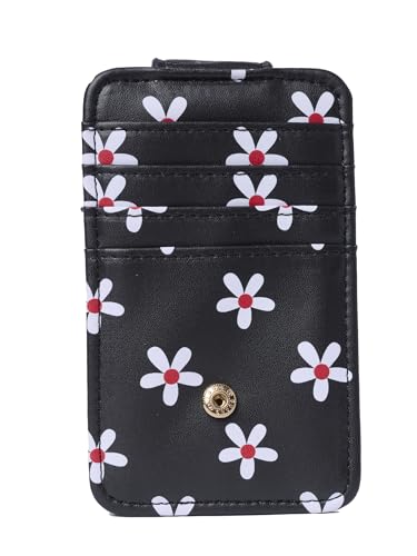 Image of Disney Card Holder Women Slim Wallet Small Minnie Mouse Black