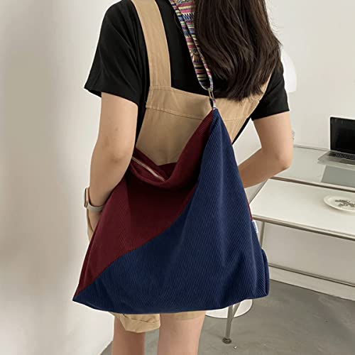 Image of JARKJARD Women Corduroy Tote Bag Large Shoulder Hobo Bag for Women Boho Casual Handbag Purse