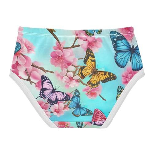 Toddlers Underwear Floral 2t Cotton Cute Panties Girl Flower Briefs Kids Undies Colorful Butterflies Cherry Floral2