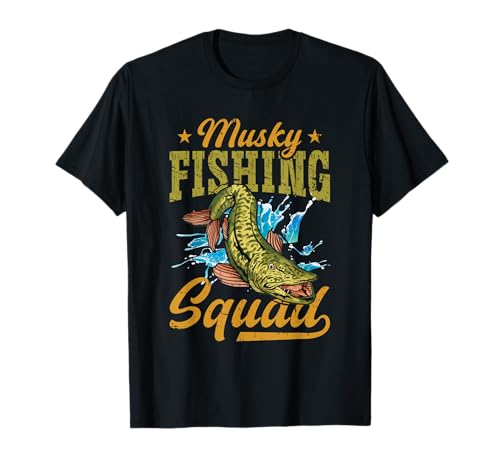 Musky Fishing Squad Musky Fishing Maglietta