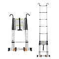QINNIE Telescoping Ladder 8m/ 7m/ 6m/ 5m/ 4m/ / 2m/ 1m Tall, Extendable Telescopic Ladders for Home Attic & Outdoor Building, 330 lbs Capacity