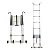XAUBXYVR Telescoping Ladder 12.5feet / 15.5feet / 20ft / 14feet, Aluminum Telescopic Extension Ladders with Hook, for Home Roof Top Attic Outdoor, Loads 330lbs