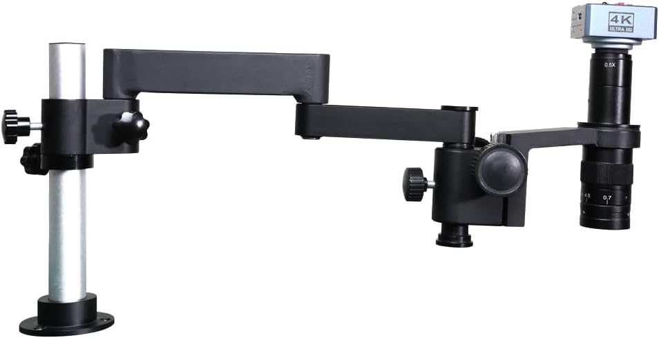 Microscope Accessories Kit Universal Articulating Arm Rotatable Microscope Stand for Trinocular Binocular Stereo Zoom Microscope Focus Microscope Camera Microscope Slides(32mm)
