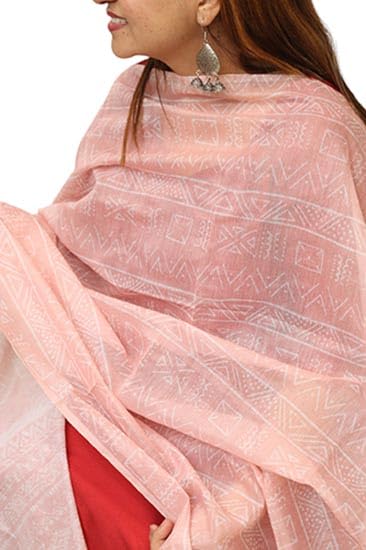 TANIVA Peach Digital Printed Chanderi Dupatta | Lightweight & Elegant Dupatta for Women Pure Solid Cotton Stole - Review, Price and Buying Guide