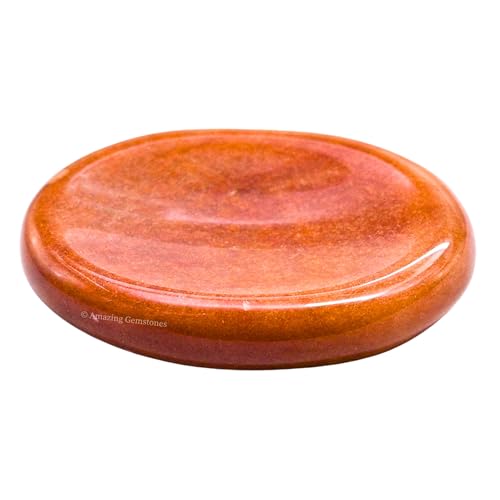 Image of Amazing Gemstone Chocolate Jasper Worry Stones for Stress Relief Crystals and Healing Stones - Piedra Crystal Fidget for Meditation, Relaxation - Unique Stocking Stuffers and Birthday Gifts