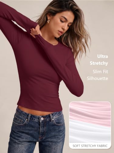 Image of Trendy Queen Womens Long Sleeve T Shirts Fall Fashion Basic Y2K Tops 2026