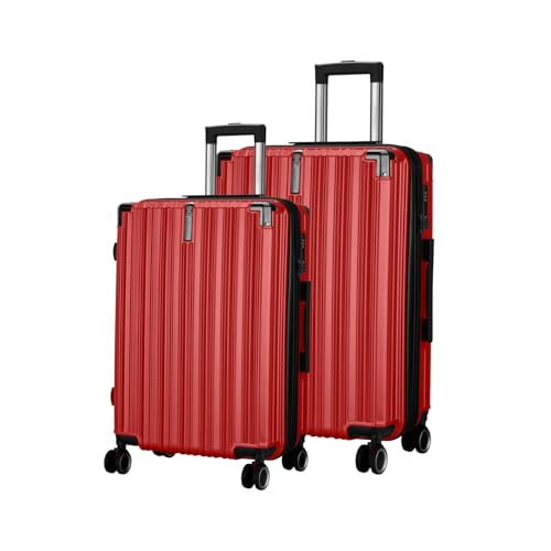 Image of Maleta Nova Check-in Medium and Large | 24'' and 28''| Lightweight, Expandable| Suitcase for Travel | Luggage for Travel | Trolley Bag for Travel Set of 2 (Red, Set of 2 (Medium-Large))