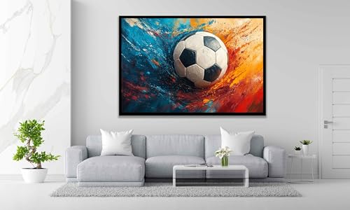 Impression football sur toile encadrée 40x60cm de qualité - 2