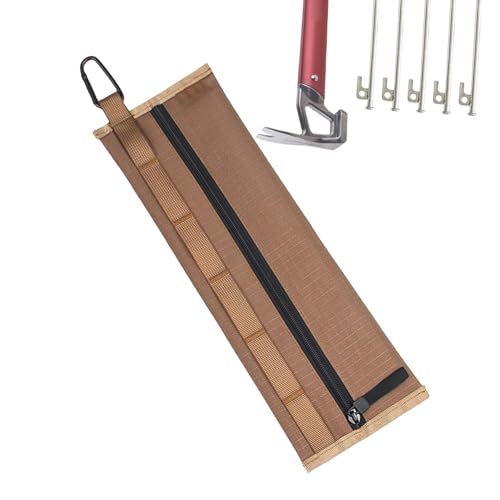 Bolsa de almacenamiento para piquetas de tienda de campaña, bolsa de almacenamiento Oxford Case para piquetas de tienda de campaña, impermeable, resistente a pinchazos, funda protectora para estacas