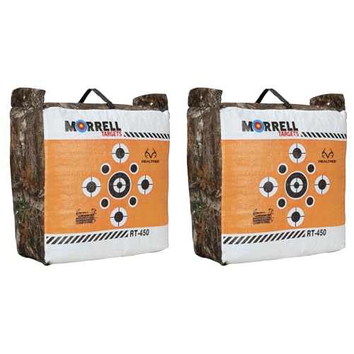 Morrell Targets RT-450 Archery Bag Target with E Z Carrying Handle and Edge Camouflage for Crossbow, Compound, and Traditional Bow Practice, 2 Pack