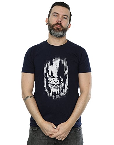 Marvel Men's Avengers Infinity War Thanos Face T-Shirt Navy Blue X-Large
