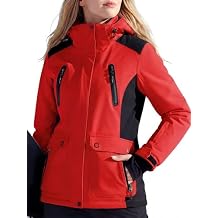 FREE SOLDIER Womens Waterproof Ski Snow Jacket Warm Fleece Lined Winter Rain Jacket with Hood Fully Taped Seams
