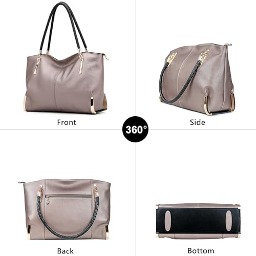 Image of FOXLOVER Large Capacity Tote Handbags for Women, Women's Top-handle Bags Fashion Shoulder Bags Purses Minimalist design