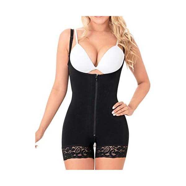 Sonryse-096ZF-Fajas-Colombianas-Postparto-Levanta-Pompis-Reductoras-y-Moldeadoras-Colombian-Postpartum-Shapewear Sonryse 096 Colombian Faja Post Surgery Compression Shapewear Garment After Liposuction for Women Colombian Postpartum Shapewear Black XL
